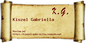 Kiszel Gabriella névjegykártya